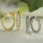 wear diamond hoop earrings